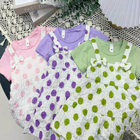 Baby Girl Polka Dot Cotton Princess Dress Set | বেবি গার্ল পলকা ডট কটন প্রিন্সেস ড্রেস সেট