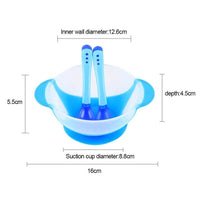 Baby Suction Bowl with Temperature Sensing Spoon | টেম্পারেচার সেন্সিং চামচসহ বেবি সাকশন বোল