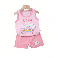 Kids Pure Cotton Cartoon Sleeveless Vest & Shorts Set | বাচ্চাদের পিওর কটন কার্টুন ভেস্ট ও শর্টস সেট
