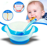 Baby Suction Bowl with Temperature Sensing Spoon | টেম্পারেচার সেন্সিং চামচসহ বেবি সাকশন বোল