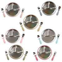 Baby BPA Free Stainless Steel Divided Suction Plate | বেবি BPA ফ্রি স্টেইনলেস স্টিল ডিভাইডেড সাকশন প্লেট