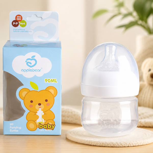 AppleBear BPA Free PP Feeding Bottle 90ml | অ্যাপলবেয়ার BPA ফ্রি PP ফিডিং বোতল ৯০ মিলি