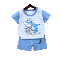Toddler Cotton Short Sleeve T-Shirt & Pants Set | টডলার কটন হাফ স্লিভ টি-শার্ট ও প্যান্ট সেট