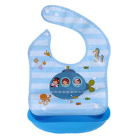 Baby Silicone Feeding Bib with Food Catcher Pocket | বেবি সিলিকন ফিডিং বিব উইথ ফুড ক্যাচার পকেট