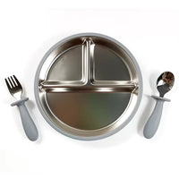 Baby BPA Free Stainless Steel Divided Suction Plate | বেবি BPA ফ্রি স্টেইনলেস স্টিল ডিভাইডেড সাকশন প্লেট