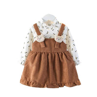Baby Girl Bear Strap Corduroy Dress | বেবি গার্ল বেয়ার স্ট্র্যাপ কর্ডুরয় ড্রেস