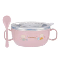 Baby Stainless Steel Insulation Feeding Bowl with Spoon | বেবি স্টেইনলেস স্টিল ইনসুলেশন ফিডিং বাউল উইথ স্পুন
