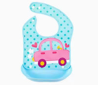 Baby Silicone Feeding Bib with Food Catcher Pocket | বেবি সিলিকন ফিডিং বিব উইথ ফুড ক্যাচার পকেট