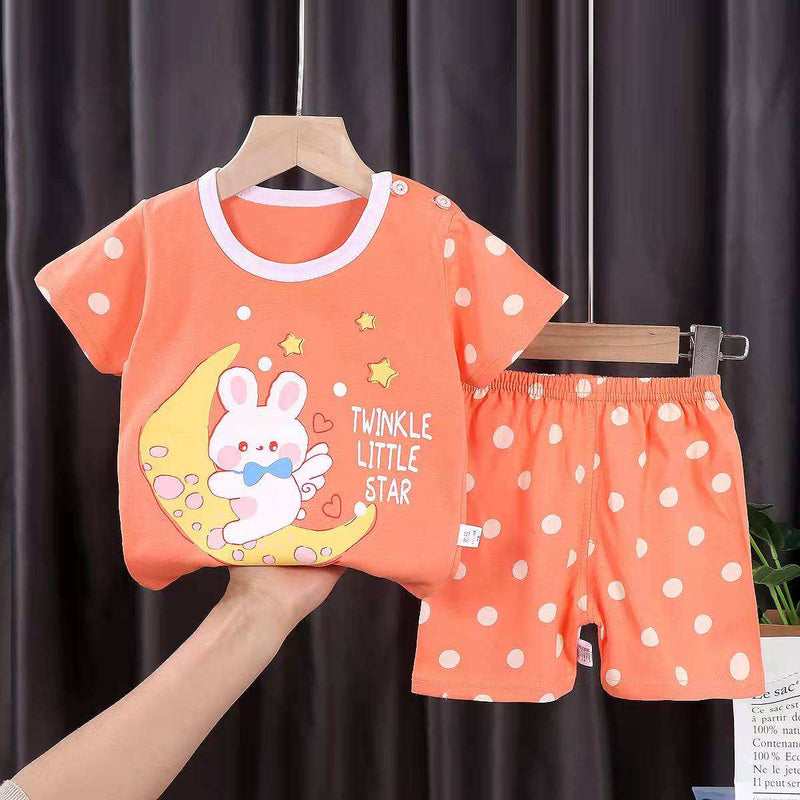 Boys Cotton Short Sleeve T-Shirt & Shorts Set | ছেলেদের কটন হাফ স্লিভ টি-শার্ট ও শর্টস সেট