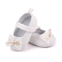Baby Girl Solid Color Bow Soft Sole Non-Slip Shoes | বেবি গার্ল সলিড কালার বো সফট সোল নন-স্লিপ শুজ