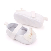 Baby Girl Solid Color Bow Soft Sole Non-Slip Shoes | বেবি গার্ল সলিড কালার বো সফট সোল নন-স্লিপ শুজ