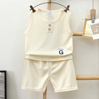 Boys Waffle Sleeveless Top & Shorts Set  | ছেলেদের ওয়াফল স্লিভলেস টপ ও শর্টস সেট