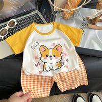 Kids Cotton Round Neck T-Shirt & Shorts Set | বাচ্চাদের কটন রাউন্ড নেক টি-শার্ট ও শর্টস সেট