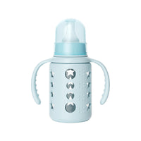 120ml BPA-Free Glass Baby Feeding Bottle with Silicone Sleeve | ১২০ মি.লি. BPA-ফ্রি গ্লাস বেবি ফিডিং বোতল